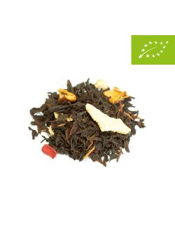 Té negro de Navidad ecológico y a granel con trozos de frutas y especias