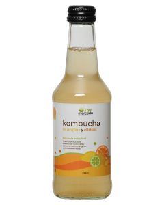 Kombucha de jengibre y c&iacute;tricos de Comercio Justo. Sin necesidad de fr&iacute;o.