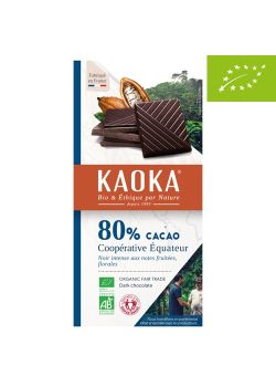 Chocolate Kaoka negro 80% cacao