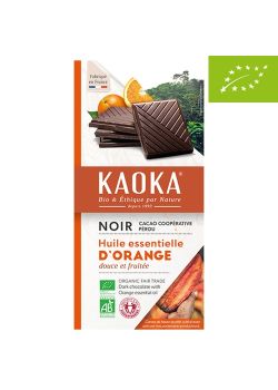 Chocolate Kaoka de naranja ecológicoy de Comercio Justo