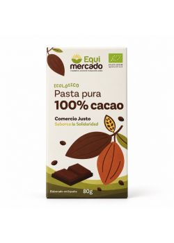 Chocolate ecológico de Comercio Justo 100% cacao