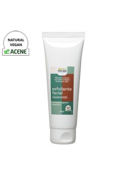 Exfoliante facial con cáscara de coco n100% natural y vegano
