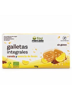 Galletas de Avena Canela y Limón Sin Gluten 125g EquiMercado Comercio Justo