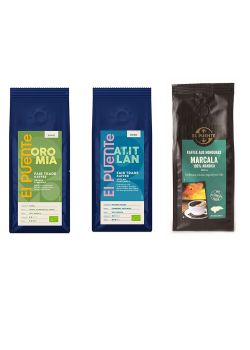 Pack tres cafés ecológicos de Comercio Justo