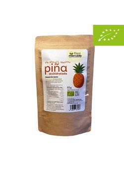 Piña deshidratada en rodajas sin azúcares añadidos ecológica y de Comercio Justo