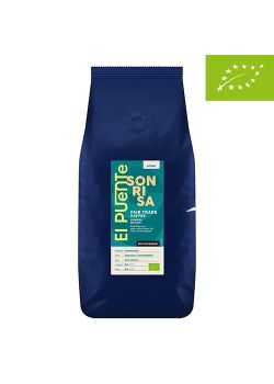 Café Sonrisa en grano descafeinado, ecológico y de Comercio Justo.