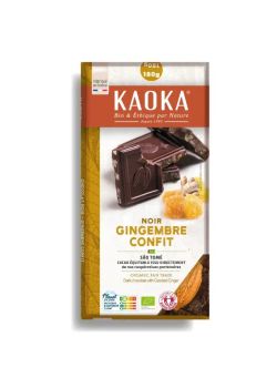 Chocolate Kaoka negro con jengibre confitado