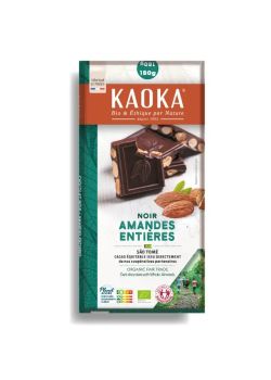 Tableta chocolate negro con almendras enteras KAOKA