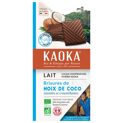 Chocolate Kaoka con leche y coco