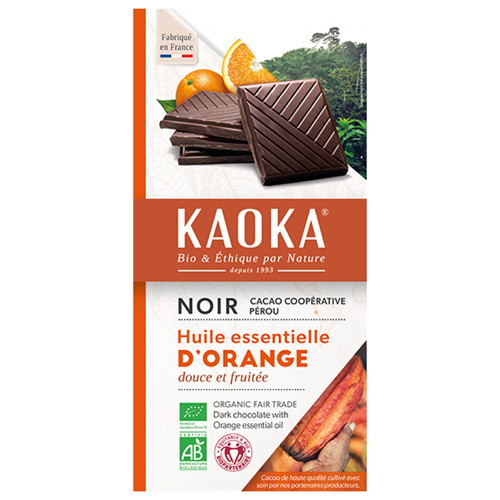 Chocolate Kaoka negro con naranja
