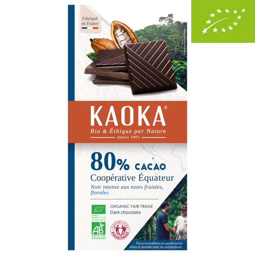 Chocolate negro 80% cacao Kaoka